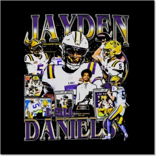 Jayden Daniels College Vintage Bootleg Posters and Art